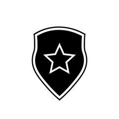 Police shield icon isolated on white background