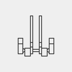 Aerobar icon isolated on background. Bike handlebar extension symbol modern, simple, vector, icon for website design, mobile app, ui. Vector Illustration