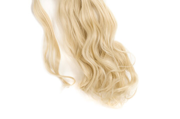 wrap round clip in wavy blonde synthetic ponytail hair extension