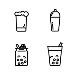 Sweety Ice Illustration with a outline style