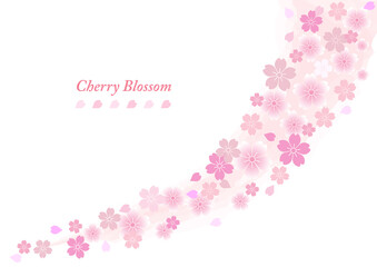 桜のラインイラスト素材