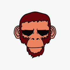 Monkey Head Vector