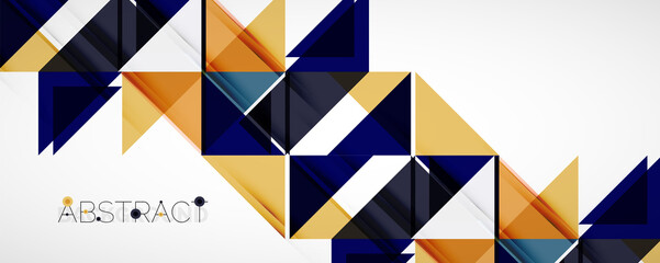 Set of vector triangle geometric backgrounds. Vector illustration for covers, banners, flyers and posters and other designs