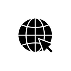 Web icon vector. go to web icon. web click icon