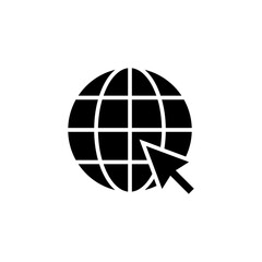 Web icon vector. go to web icon. web click icon