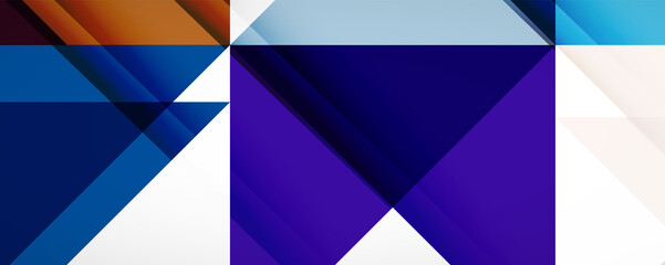 Obraz premium Set of vector triangle geometric backgrounds. Vector illustration for covers, banners, flyers and posters and other designs