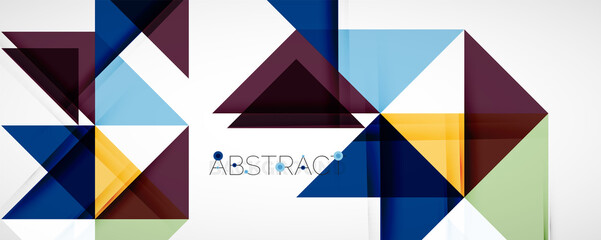 Fototapeta na wymiar Geometric abstract background. Techno color triangle shapes. Vector illustration for covers, banners, flyers and posters and other designs