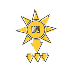 UV protection vector icon on