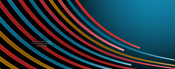 Abstract colorful lines vector background. Internet, big data and technology connections concept, abstract template