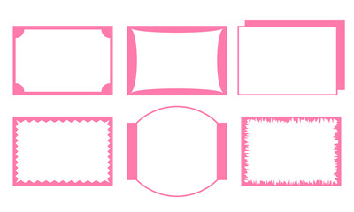 ピンク色のフレームセット