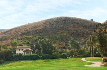 Obraz premium Japanese garden, view of Mount Gilboa