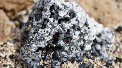a stone in Caihau, on the island Sao Vicente, Cabo Verde, in the month of November