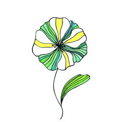 Decorative flower. Vector stock illustration eps10. Hand drawing