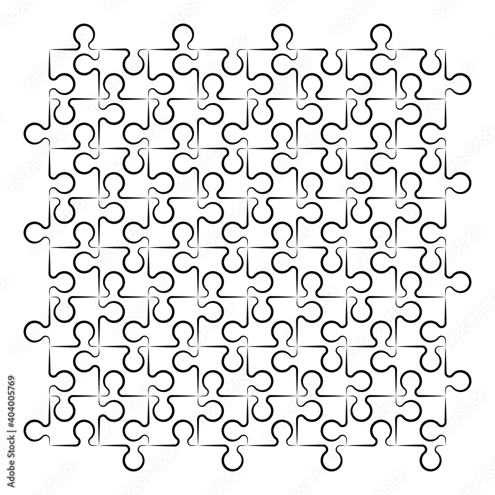 Poster Puzzle background pattern. Many step circle business card. A lot of piece flat puzzle presentation. Section compare service banner. illustration puzzle template color shape. Abstract Background