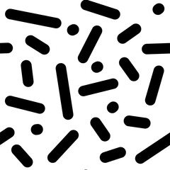 Seamless line doodle memphis pattern Fashion 80-90s