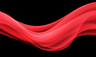 Abstract red wave curve overlap on black design modern luxury futuristic background technology vector illustration.