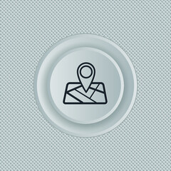 Location flat sign. Single flat icon on white background. Vector illustration