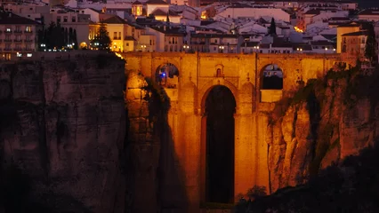 Photo sur Plexiglas Ronda Pont Neuf Ronda town with old bridge, Andalusia, Spain.