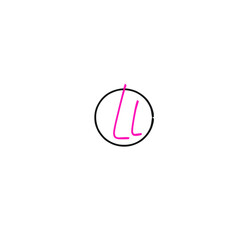LL initial handwriting logo for identity