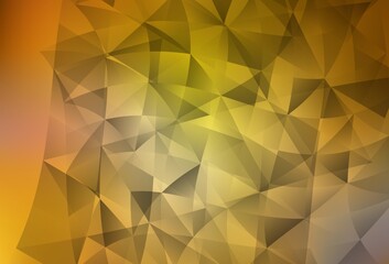 Dark Yellow vector pattern with polygonal style.