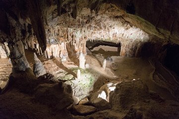 Rock formations in Cova de Can Marçà, Ibiza, Baleares, Spain, April 2018