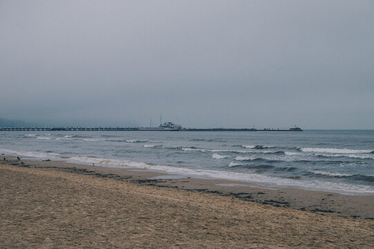 View on wooden pier in Sopot, Poland