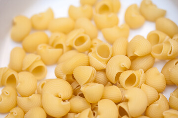 Uncooked dry pasta