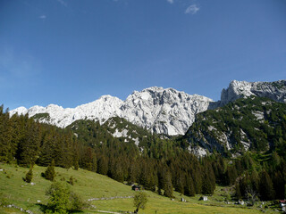 Fototapeta na wymiar Widauersteig via ferrata, Scheffauer mountain, Tyrol, Austria