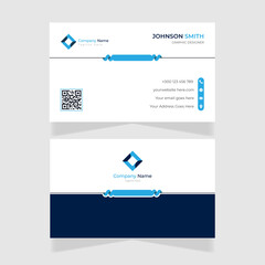 Double-sided creative business card template. Portrait and landscape orientation. Horizontal and vertical layout. Vector illustration