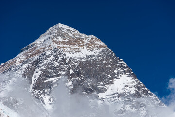 Everest mountain peak, highest peak in the world view from Kalapattar view point, Himalayas mountain, Nepal