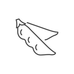 Pea line icon or vegetable concept