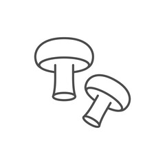 Mushrooms line icon or health food concept