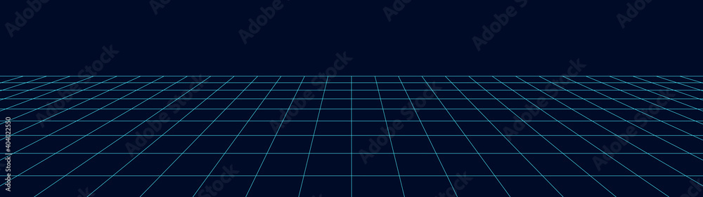 Poster vector grid. perspective tile of lines. detailed vector illustration.