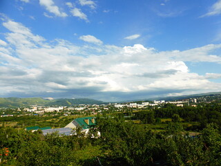 View of the city of Kislovodsk from the Ring of the mountain