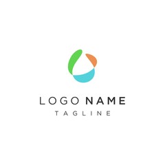 logo design Flow element for water energy, creative logo icon