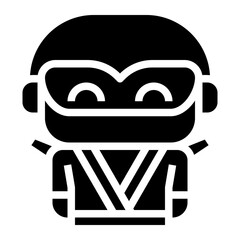 Ninja icon for web element , webpage, application, card, printing, social media, posts etc.