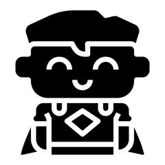 Superhero icon for web element , webpage, application, card, printing, social media, posts etc.