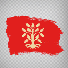 Flag Agder County  brush strokes. Flag of Agder County on transparent background for your web site design, app, UI. Norway. EPS10.