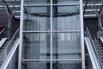 Outdoor elevator and escalators