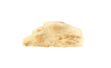 Watercolor Golden sand sea, isolated on a white background. Sandy beach. Beige blurred background in horizontal position