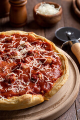 Deep Dish Sausage Pizza