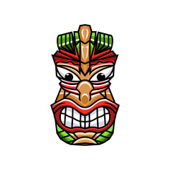 Tiki mask , creative design vector template
