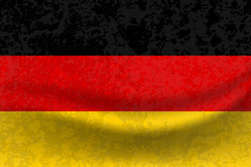 Wavy flag of the Germany illustration