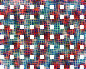 Red blue orange lines, squares, texture, abstract background with squares