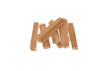 wooden blocks isolated on white background