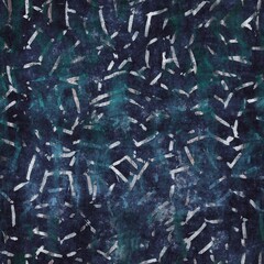 Seamless faded grungy ragged earthy fabric texture. High quality illustration. Dark blue and gray highly textured cloth material. Mysterious deep aged material for surface design and print.