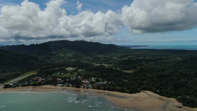 The Telok / Teluk Melano Coastline and Beach at the most southern tip of the Tanjung Datu part of Sarawak and Borneo Island