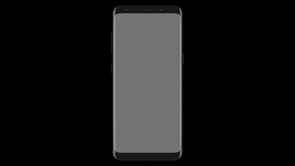 Black Android Phone Mockup Front View