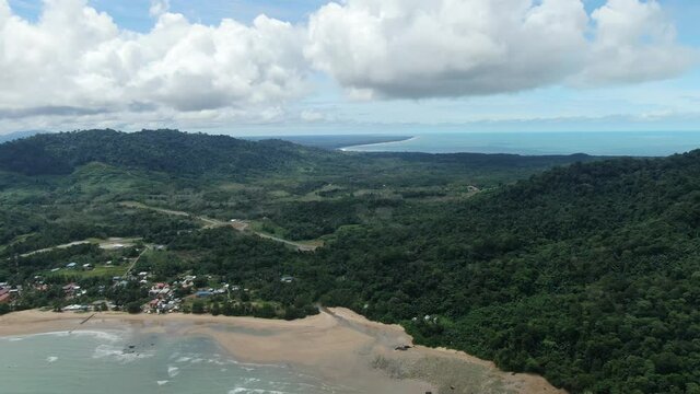 The Telok / Teluk Melano Coastline and Beach at the most southern tip of the Tanjung Datu part of Sarawak and Borneo Island