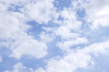Blue cloudy sky.